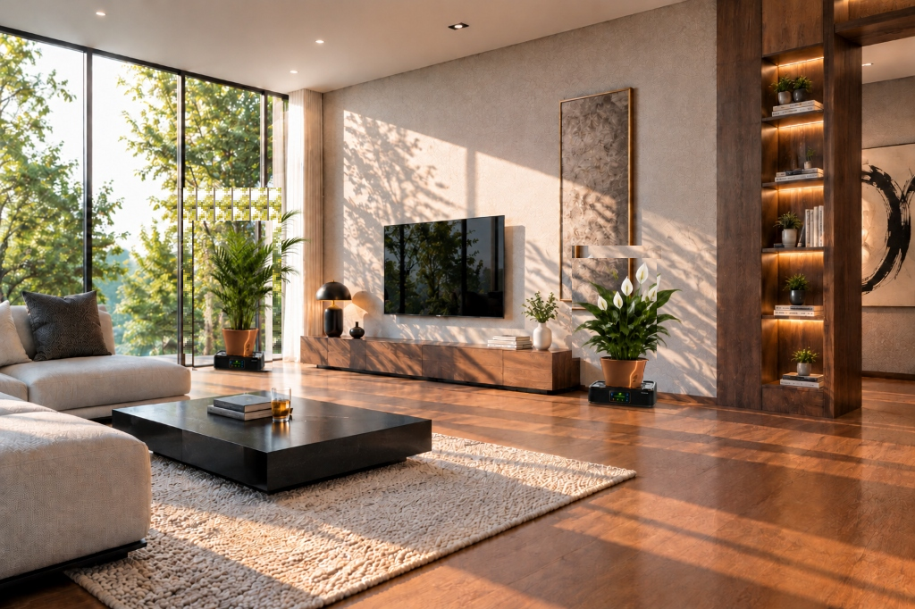 HEXSIUM Smart Watering System in Luxury Living Room